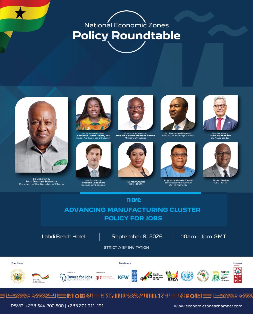National Economic Zones Policy Roundtable — event poster