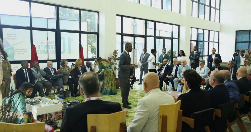 A traditional welcome ceremony opens a zone site visit